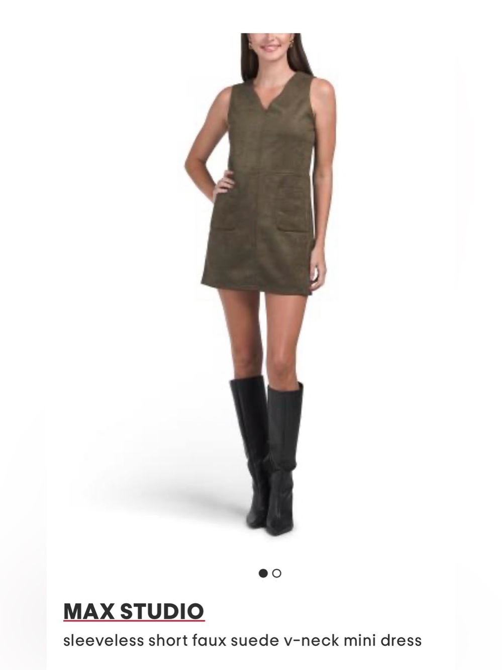 Max Studio Mini faux suede dress , NWT